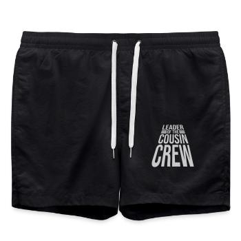 Leader Cousin Crew Team - Short de bain - noir - Devant - AI Model Male 185 light (185cm)