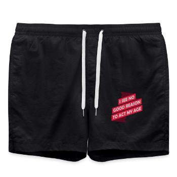 to act my age - Badeshorts - Schwarz - Vorne - AI Model Male 185 light (185cm)