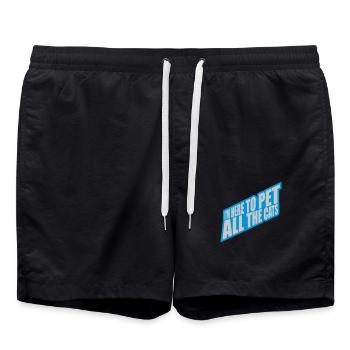 Animaux de compagnie tous les chats - Short de bain - noir - Devant - AI Model Male 185 light (185cm)