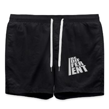 Be different Logo Design - Swim Trunks - black - Front - AI Model Male 185 light (185cm)