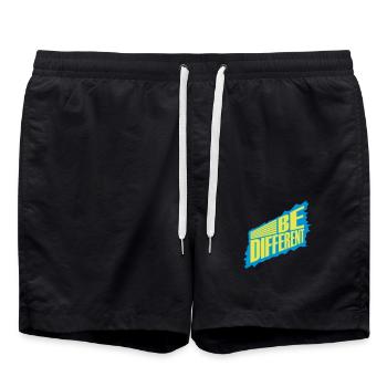 Soyez différent Logo Design - Short de bain - noir - Devant - AI Model Male 185 light (185cm)