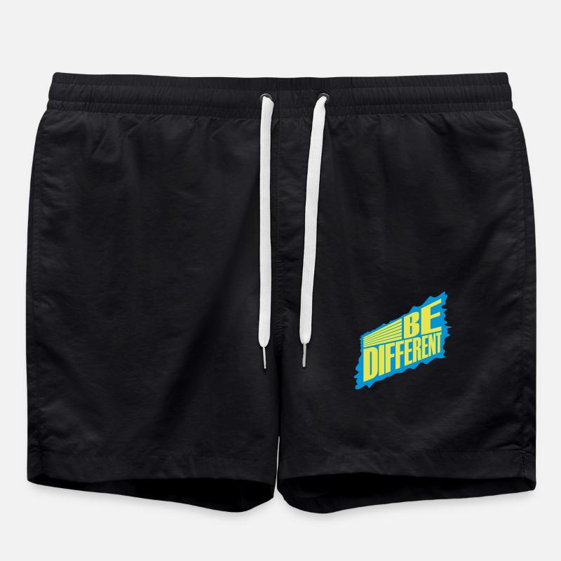 Be different Logo Design - Badeshorts - Schwarz