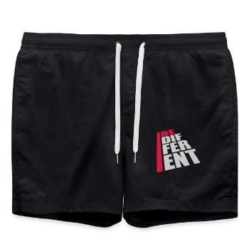 Be different Logo Design - Swim Trunks - black - Front - AI Model Male 185 light (185cm)