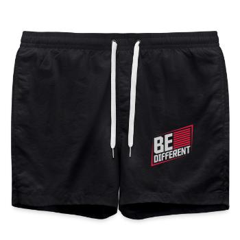 Soyez différent Logo Design - Short de bain - noir - Devant - AI Model Male 185 light (185cm)