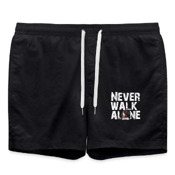 Bernese mountain dog - Swim Trunks - black - Front - AI Model Male 185 light (185cm)
