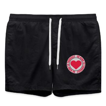 soyez gentil avec vous-même - Short de bain - noir - Devant - AI Model Male 185 light (185cm)