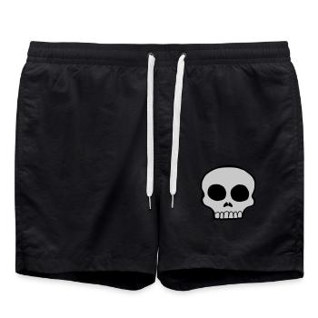 Squelette de crâne cool design - Short de bain - noir - Devant - AI Model Male 185 light (185cm)