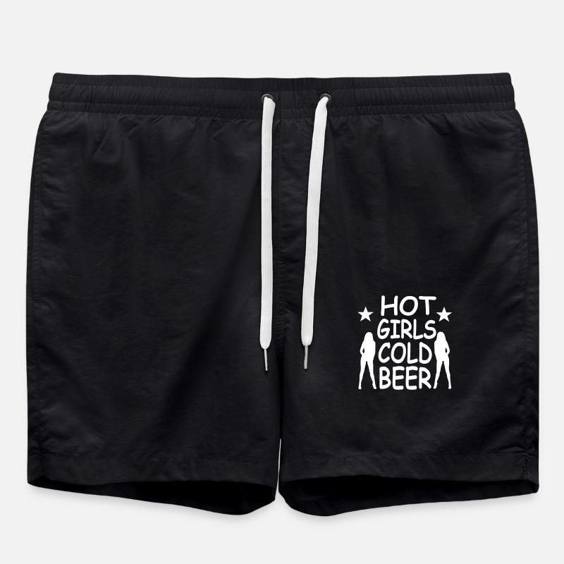 Bier - Badeshorts - Schwarz
