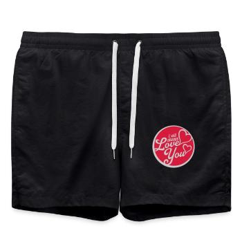 I will always love - Swim Trunks - black - Front - AI Model Male 185 light (185cm)