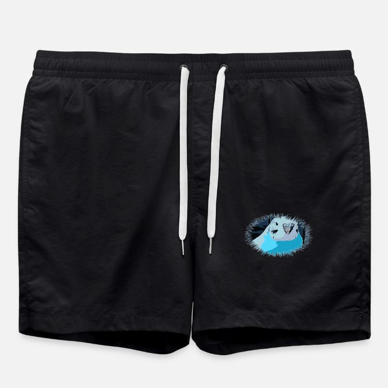 Wellensittich - Badeshorts - Schwarz