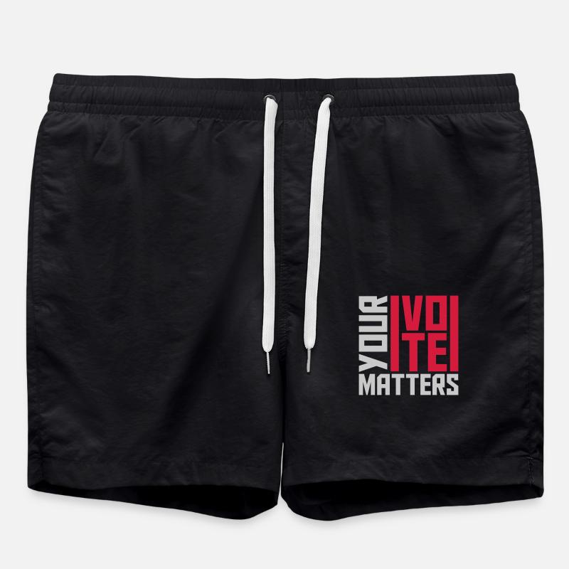 your vote matters quote - Swim Trunks - black