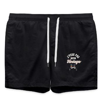 J'peux pas je suis Vintage - Short de bain - noir - Devant - AI Model Male 185 light (185cm)