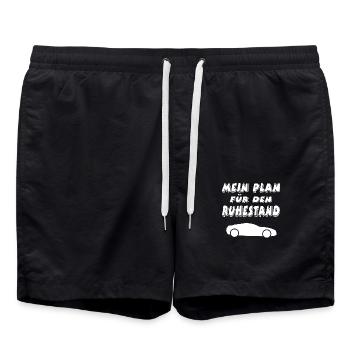 Auto - Badeshorts - Schwarz - Vorne - AI Model Male 185 light (185cm)