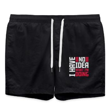 I Have No Idea - Badeshorts - Schwarz - Vorne - AI Model Male 185 light (185cm)