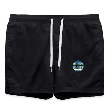 Collection Ski Rétro - Short de bain - noir - Devant - AI Model Male 185 light (185cm)