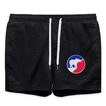 Elephant Silhouette Cliff Moon - Short de bain - noir - Devant - AI Model Male 185 light (185cm)