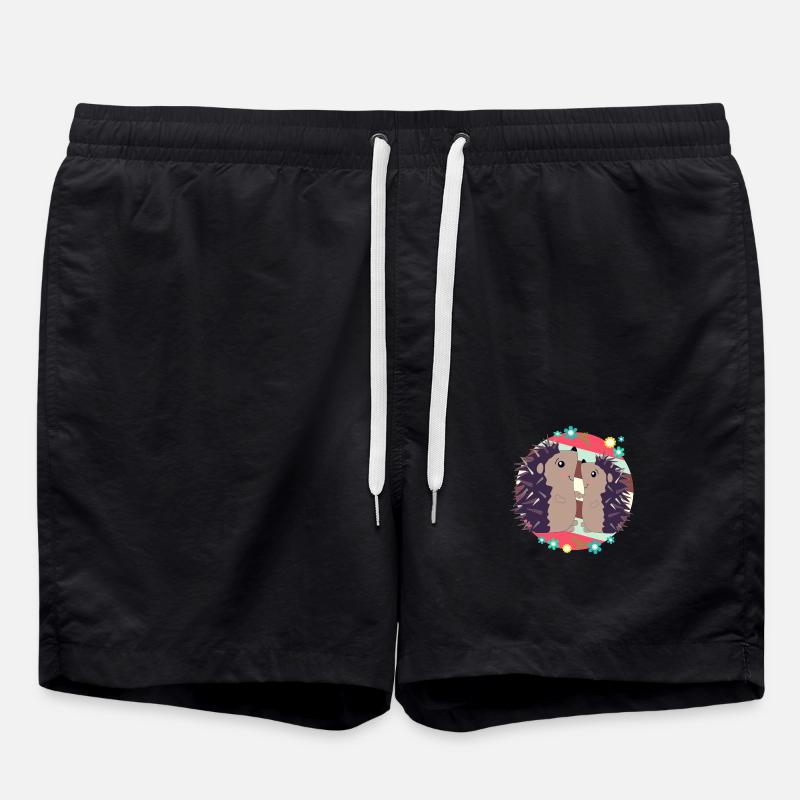 Happy hedgehogs - Swim Trunks - black