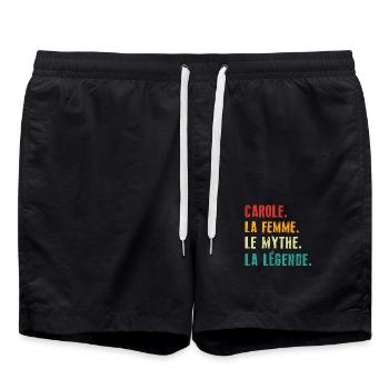 Carole la femme le mythe la légende - Short de bain - noir - Devant - AI Model Male 185 light (185cm)
