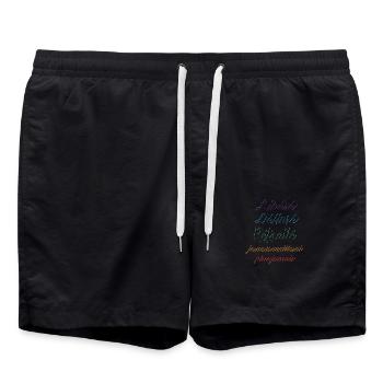 Délivré Libéré Retraité Je ne travaillerai plus - Short de bain - noir - Devant - AI Model Male 185 light (185cm)