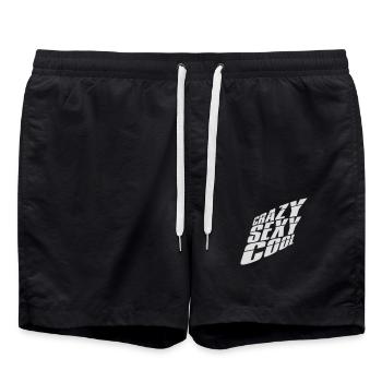 design cool sexy fou - Short de bain - noir - Devant - AI Model Male 185 light (185cm)