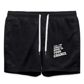 single now your chance - Swim Trunks - black - Front - AI Model Male 185 light (185cm)