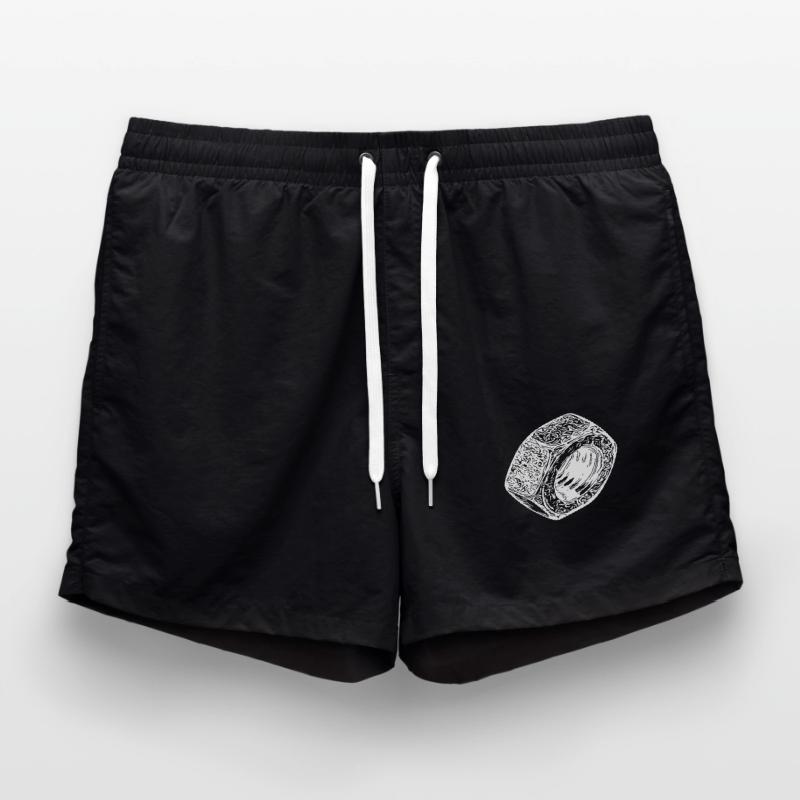 Schraubenmutter heller Oberfläche Badeshorts