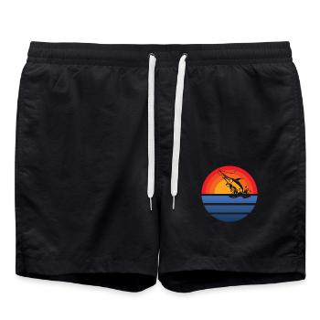 Pêche Hameçons Pêche Pêcheur Pêcheur Pêche - Short de bain - noir - Devant - AI Model Male 185 light (185cm)