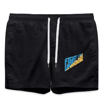se battre comme citation des ukrainiens - Short de bain - noir - Devant - AI Model Male 185 light (185cm)