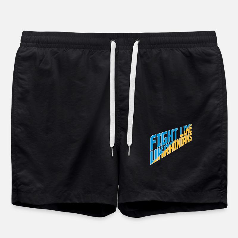 fight like ukrainians quote - Swim Trunks - black