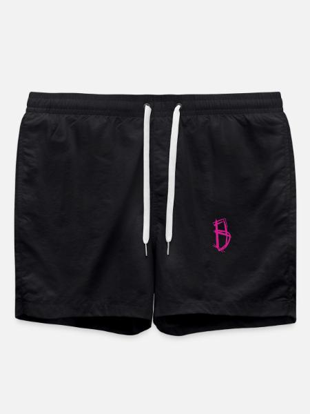 Purple B - Swim Trunks - black