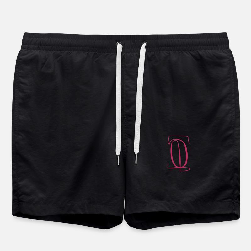 Wine Red S - Swim Trunks - black