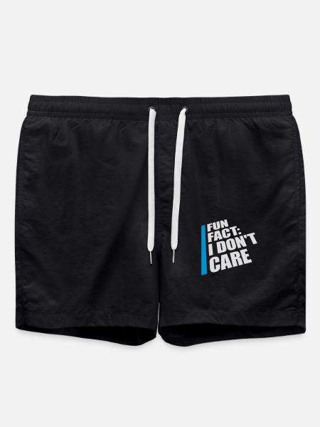 I don't care fact - Swim Trunks - black