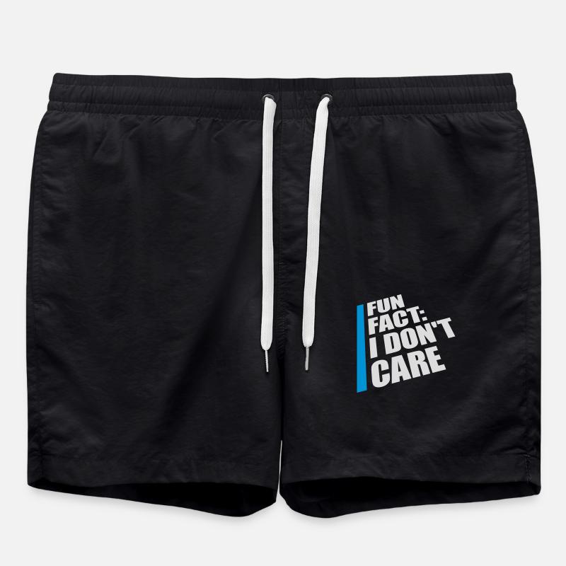 I don't care fact - Swim Trunks - black
