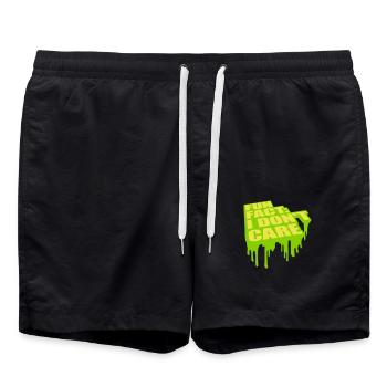 I don't care fact - Swim Trunks - black - Front - AI Model Male 185 light (185cm)