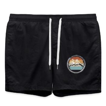 Radsport Bike Fahrrad Sport Radeln Biker Cycling - Swim Trunks - black - Front - AI Model Male 185 light (185cm)