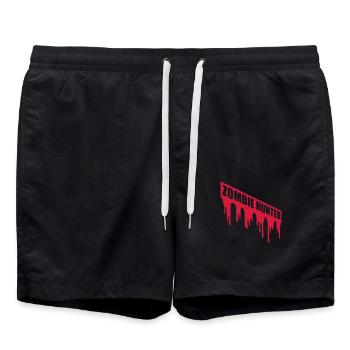 zombie hunter Halloween Zitat - Badeshorts - Schwarz - Vorne - AI Model Male 185 light (185cm)