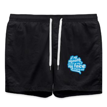 Mon visage le fera certainement - Short de bain - noir - Devant - AI Model Male 185 light (185cm)