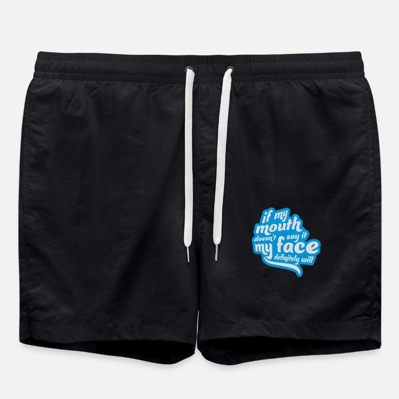 my face definitely will - Swim Trunks - black