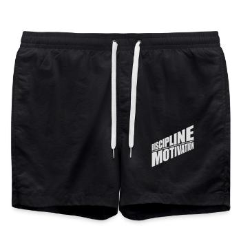 Citation de discipline sur la motivation - Short de bain - noir - Devant - AI Model Male 185 light (185cm)
