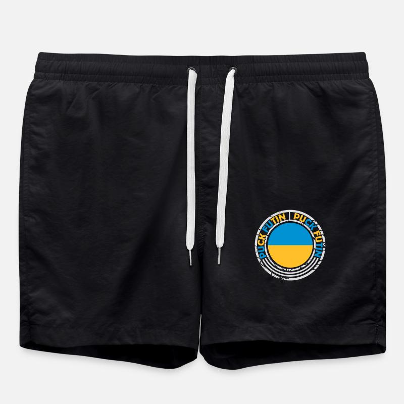 puck futin Logo Design - Badeshorts - Schwarz