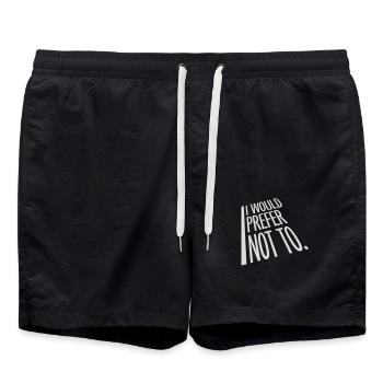 Je préfère ne pas - Short de bain - noir - Devant - AI Model Male 185 light (185cm)