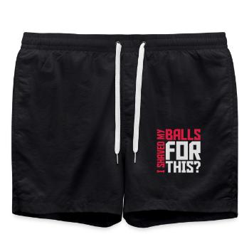 Je me suis rasé les couilles - Short de bain - noir - Devant - AI Model Male 185 light (185cm)