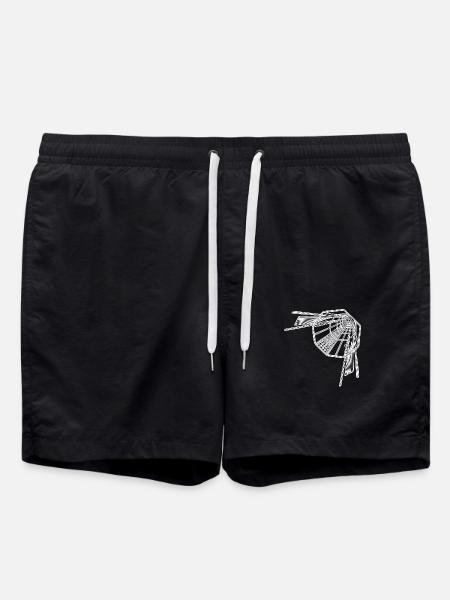 Geometric Tunnel Lines Infinity Optics - Swim Trunks - black