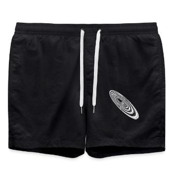Elliptical Orbits Grunge Orbits - Swim Trunks - black - Front - AI Model Male 185 light (185cm)