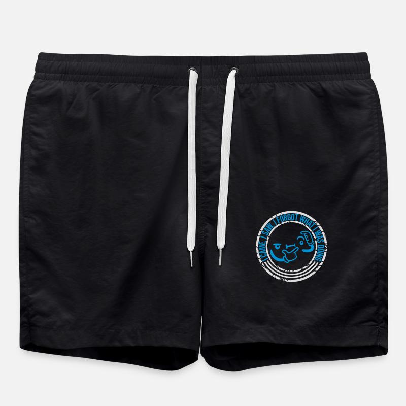 I came saw forget - Swim Trunks - black