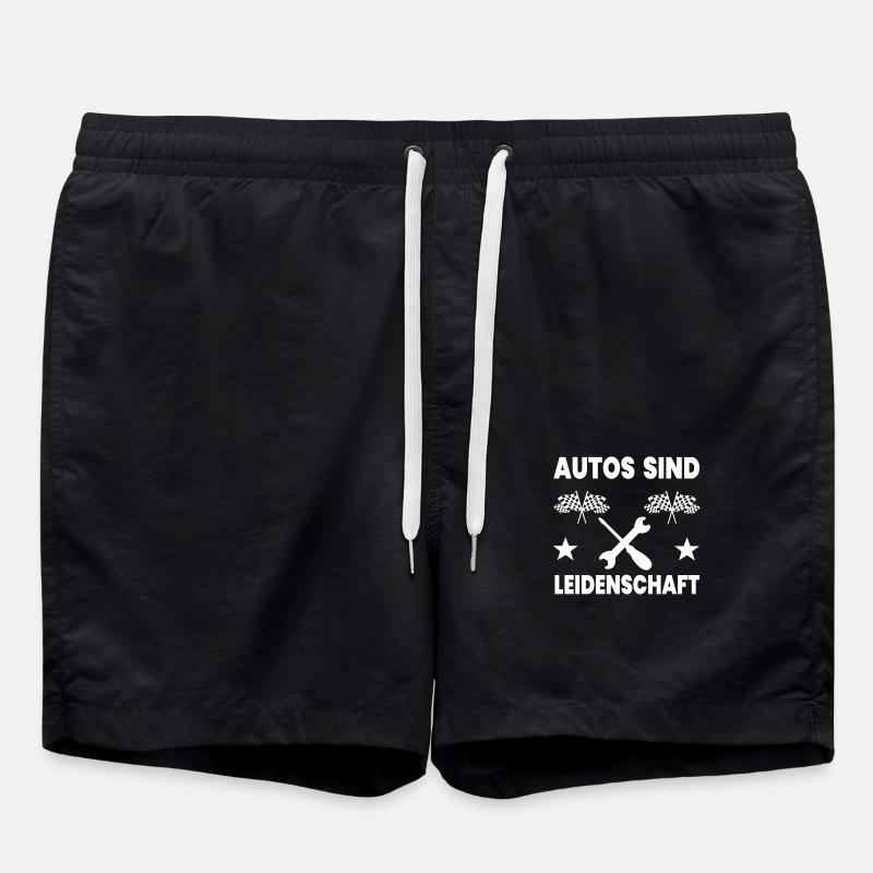Auto - Badeshorts - Schwarz