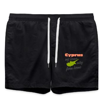 Cyprus home away from home - Swim Trunks - black - Front - AI Model Male 185 light (185cm)