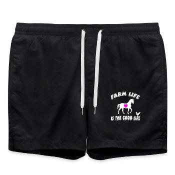 Farm - Swim Trunks - black - Front - AI Model Male 185 light (185cm)