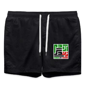 Women life freedom - Badeshorts - Schwarz - Vorne - AI Model Male 185 light (185cm)