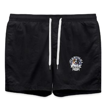 Berger australien - Short de bain - noir - Devant - AI Model Male 185 light (185cm)